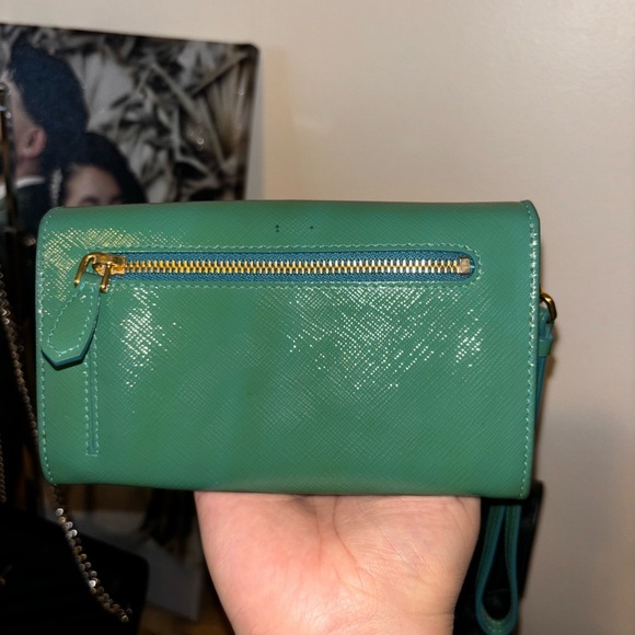 PRADA wristlet/wallet. Authenticity card shown in photos